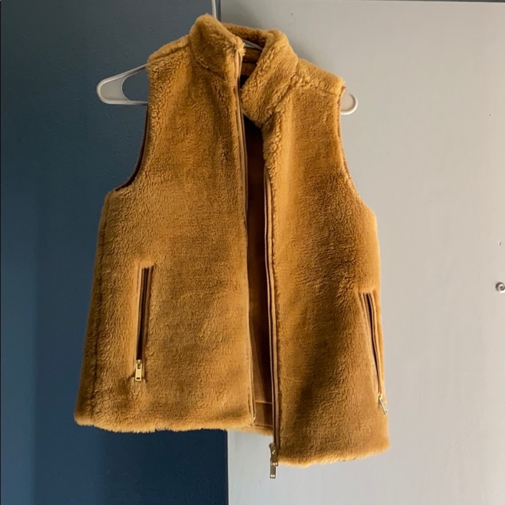 J. Crew faux fur vest!